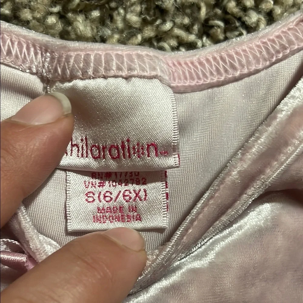 Xhilaration Light Pink Velvet Ballet Dance Costume